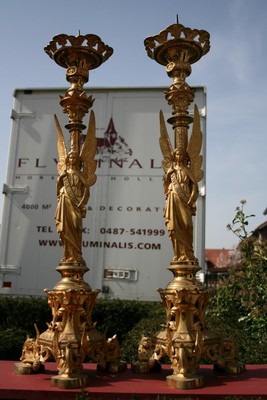 Candle Sticks en bronze , France 19th century