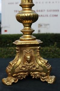 Candle Sticks en Brass / Bronze / Gilt, France 19th century