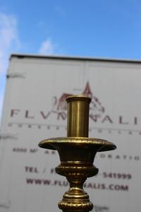 Candle Sticks en Brass / Bronze / Gilt, France 19th century