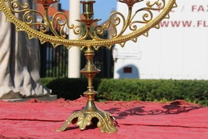 Candle Sticks en Brass / Bronze, France 19th century