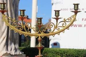 Candle Sticks en Brass / Bronze, France 19th century