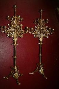 Candle Sticks en Bronze / Brass, FRANCE 19 th century