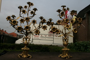 Candle Sticks en BRASS, France 19th century