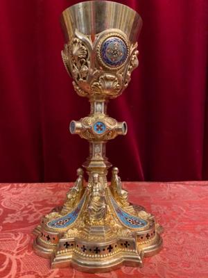 Chalice & Ciborium More Details Pictures Soon ! en Full - Silver / Enamel, France 19 th century ( Anno 1865 )