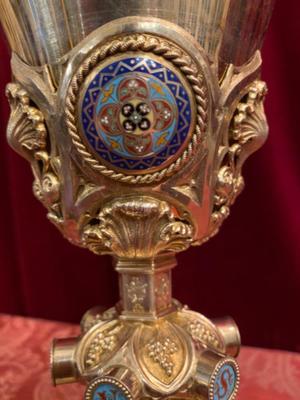 Chalice & Ciborium More Details Pictures Soon ! en Full - Silver / Enamel, France 19 th century ( Anno 1865 )