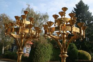 Chandeliers en Brass, Dutch 19 th century