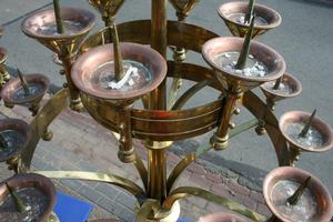 Chandeliers en Brass, Dutch 19 th century