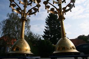 Chandeliers en Brass, Dutch 19 th century