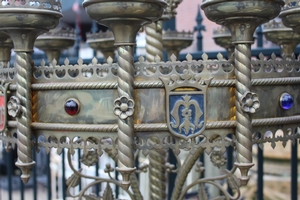 Chandeliers / Candle-Holders en Brass / Bronze, Flemish 19th century