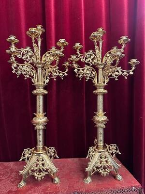Pair Classicistic Candle Holders