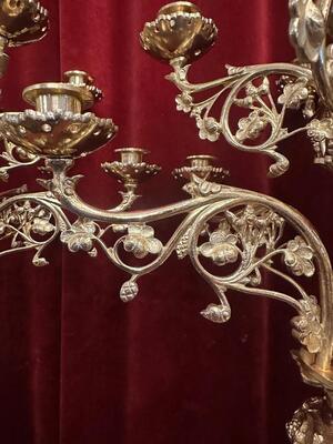 Pair Classicistic Candle Holders