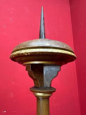Candle Holders Measures Without Pin style Classicistic en Wood, Netherlands  19 th century