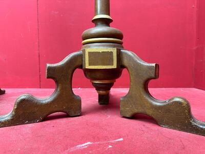 Candle Holders Measures Without Pin style Classicistic en Wood, Netherlands  19 th century