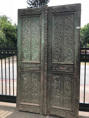 Doors en hand-carved wood , Egypt 19th century