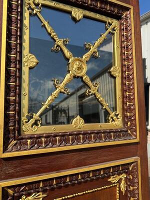 Exceptional Double Sided Doors.  en Mahogany / Bronze - Gilt / Glass., 19 th century