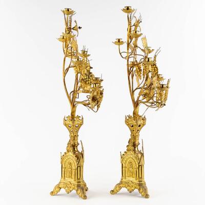 Pair  Floral Candle - Holders