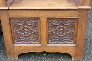 Bishop - Seats style gothic en Oak, France 19th century