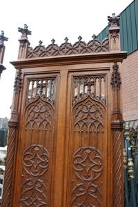 Bishop - Seats style gothic en Oak, France 19th century