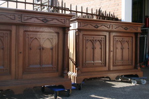 Cabinets style gothic en WOOD OAK, Belgium 19th century