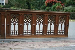 Communion Rails style gothic en Oak, Belgium 19 th century