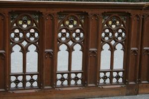 Communion Rails style gothic en Oak, Belgium 19 th century