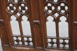 Communion Rails style gothic en Oak, Belgium 19 th century