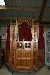 Confessionals style gothic en WOOD OAK, Belgium 19th century