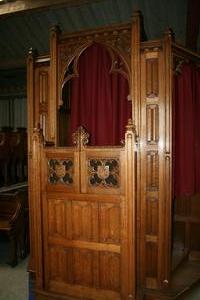 Confessionals style gothic en WOOD OAK, Belgium 19th century