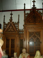 Confessionals style gothic en WOOD OAK, Dutch 19th century