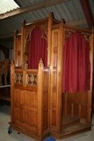 Confessionals style gothic en WOOD OAK, Belgium 19th century