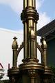 Stunning Large Brass Candle Sticks style gothic en BRASS , Belgium 19th century