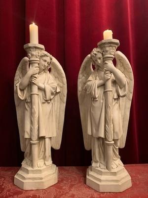 Angel style Gothic - style en Composite Stone , France 19th century