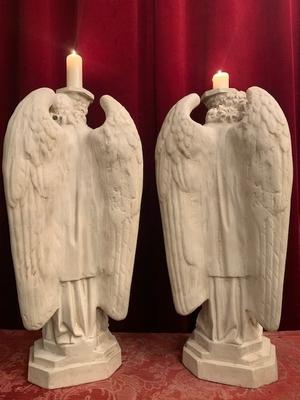 Angel style Gothic - style en Composite Stone , France 19th century