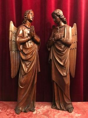 Angels style Gothic - style en hand-carved wood Oak, Dutch 19th century ( anno 1870 )