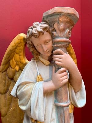 Angels style Gothic - style en Composite Stone , Belgium 20th century