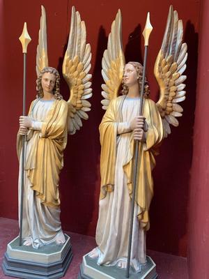 Angels style Gothic - Style en Composite Polychrome, France 19th century