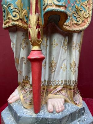 Angels style Gothic - style en Terra - Cotta Polychrome, France 19 th century ( Anno 1865 )