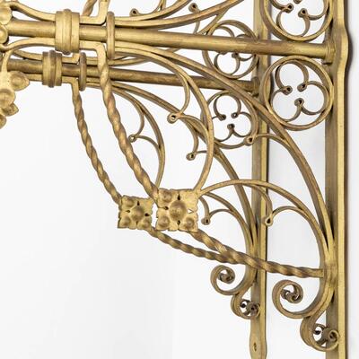 Antique Wall-Mounted Hangers For 'Eternal Lights' style Gothic - Style en Brass / Bronze / Gilt, Belgium  19 th century