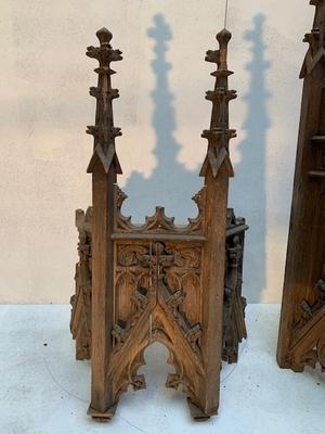 Architectural Elements Eusebius Church Arnhem style Gothic - style en Oak wood, Netherlands 19 th century ( Anno 1875 )