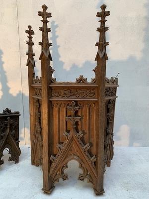 Architectural Elements Eusebius Church Arnhem style Gothic - style en Oak wood, Netherlands 19 th century ( Anno 1875 )