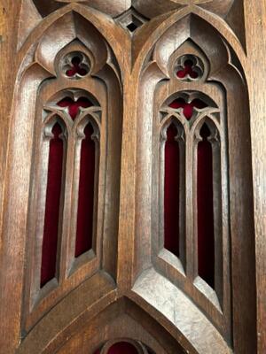 Architectural Ornaments style Gothic - Style en Oak wood, Belgium  19 th century ( Anno 1875 )