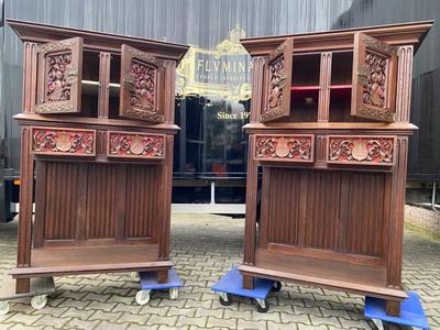 Cabinets style Gothic - Style en Wood, BELGIUM 19 th century