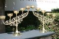 Candle Holders style Gothic - style en Brass / Bronze, Belgium 19th century ( Anno 1885 )