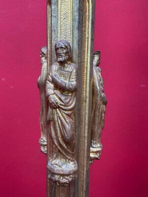 Candle Holders Measures Without Pin style Gothic - Style en Bronze Gilt, France 19 th century ( Anno 1870 )