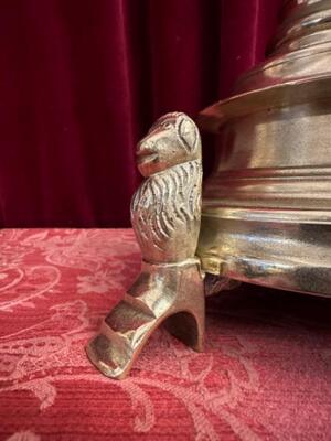 Candle Holders Measures Without Pin style Gothic - Style en Bronze / Polished and Varnished, Belgium  19 th century ( Anno 1855 )