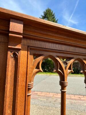 Communion Rails  style Gothic - Style en Oak wood, Belgium  19 th century ( Anno 1875 )