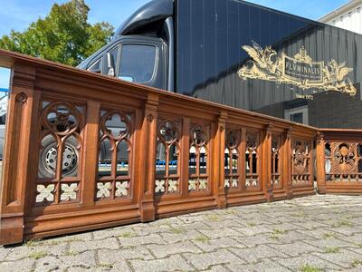 Communion Rails style Gothic - Style en Oak wood, Belgium  19 th century ( Anno 1875 )