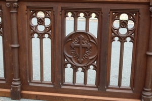 Communion Rails. Measures Each. style Gothic - style en Oak wood, Belgium 19th century