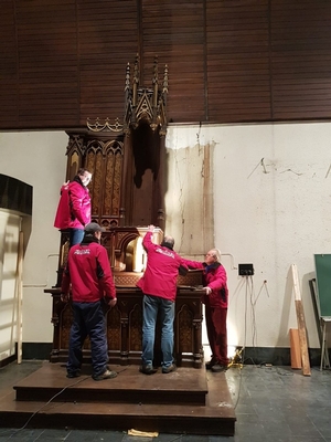 Dismantling Altars 01.2019 Belgium style Gothic - style en Oak wood, Belgium 19th century