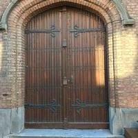 Exceptional Church Doors.  style Gothic - style en Oak wood, Belgium 19th century / 1905